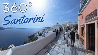 Walk through Oia in 8K 360° Santorini Greece VR Travel shot wInsta360 X4 [upl. by Hecklau]