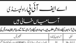 AFIP Rawalpindi JobsToday New Jobs In PakistanToday Jobs [upl. by Ydoc]