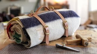 How To Make A Leather Blanket Roll Super Easy [upl. by Esialb]