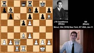 Jose Raul Capablanca vs NN  New York 1916 [upl. by Sparrow]