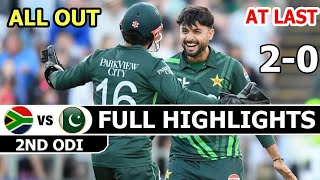 PAKISTAN VS SOUTH AFRICA  FULL HIGHLIGHTS  2ND ODI MATCH 2024  PAK VS SA [upl. by Traci]