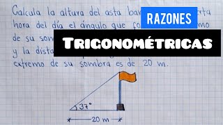 RAZONES TRIGONOMÉTRICAS 📐  Calcular la altura del asta bandera 🚩 [upl. by Aniar]