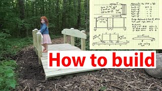 ✅ Wooden Garden Foot Bridge Plans How to build materials list and cost [upl. by Emarej]