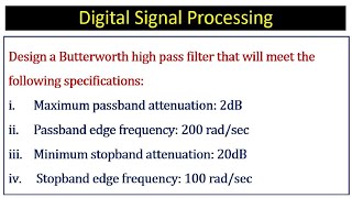 Design of Butterworth high pass filter [upl. by Anglo]