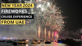 Cruise Experience To Watch Fireworks In Abu Dhabi  New Year 2024 Fireworks Celebration UAE  2024 [upl. by Cichocki]