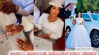 Destiny Etikos Besty Actress Egbenya Christabel Onumajuru Court Wedding With Her Rich Husband [upl. by Niowtna]