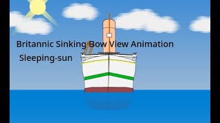 Britannic Sinking Animation Bow View SLEEPINGSUN [upl. by Durrell612]