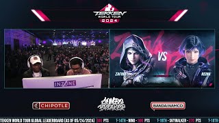 TEKKEN 8  SONICFOX Zafina Vs JOONYA 20Z Reina Top 96 COMBO BREAKER 2024 [upl. by Yvel]