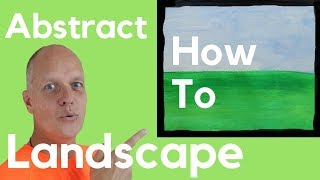 How to abstract art landscape paintings – the process of painting [upl. by Aikemehs]