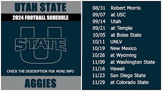 2024 Utah State Aggies Football Schedule [upl. by Burget]