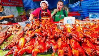 Thai Street Food  DINO BARBECUE at Thailand’s Extreme Food Fair [upl. by Leummas678]