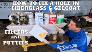 HOWTO CHOOSE THE BEST FILLERS TO FIX HOLES IN FIBERGLASSGELCOAT [upl. by Ahsatan520]