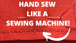 Hand Sewing Tutorial RIGHT HANDED Backstitching [upl. by Laflam]