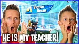 RonaldOMG TAUGHT ME HOW TO PLAY FORTNITE  VICTORY Royale [upl. by Yelsnia]