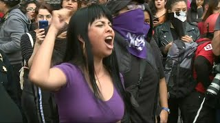 Mexicans protest against gender violence after murder of young woman  AFP [upl. by Ybot]