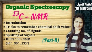 C13 NMR SpectroscopyCarbon13 NMR Spectroscopy Number of signals Practice problems in HindiPart8 [upl. by Yevi535]