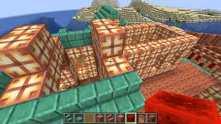 2 Roofing my Copper Mount Saint Michel in Minecraft [upl. by Annahsal410]