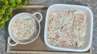 Coleslaw RecipeHow to make coleslaw at homecoleslaw easy recipeMake your own kfc coleslaw [upl. by Lilah744]