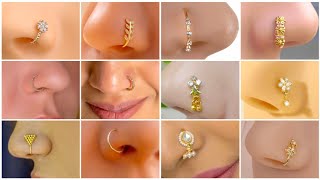 Latest Gold Nose Ring Design 2024  Gold Nose Ring New Design Gold Nose Pin Designs [upl. by Arikal413]