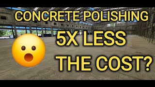 WOW Polished conctete floor at 5X LESS the cost of traditional mechanical diamond polished concrete [upl. by Sanger229]