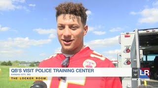 Quarterbacks visit police training center [upl. by Ashti442]