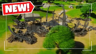 Fortnite NEW Blimp Crash on Land Map Update [upl. by Ahsitniuq572]