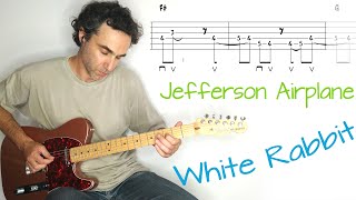 Jefferson Airplane  White Rabbit  Guitar lesson  tutorial  cover with tab [upl. by Leyla]