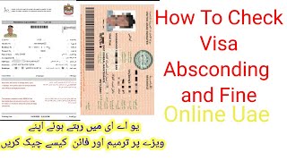 How to check visa absconding and fine check online uae [upl. by Joshi704]