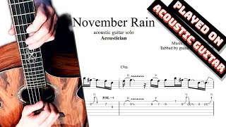 November Rain solo TAB  acoustic guitar solo tabs PDF  Guitar Pro [upl. by Llig]