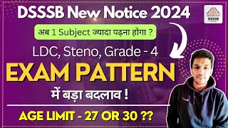 DSSSB 2024 NEW Exam Pattern  2354 VACANCIES  LDCGrade 4  Clerk Combined Exam  Kartik [upl. by Ayotl806]