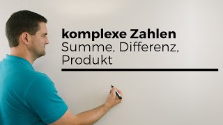 Rechnen mit komplexen Zahlen Summe Differenz Produkt  Mathe by Daniel Jung [upl. by Natanoy]