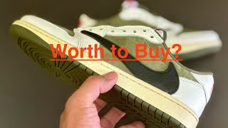 Detailed Look at Travis Scott Jordan 1 Low Medium Olive  Solevigor [upl. by Picardi]