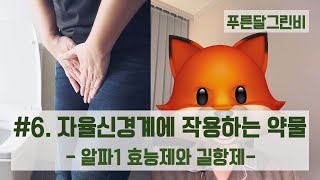 💊6 알파1 수용체 효능제 길항제자율신경계 작용약물 [upl. by Florry]