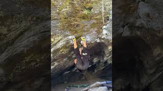 Schist Cave Left V8 Leavenworth Bouldering [upl. by Delle]