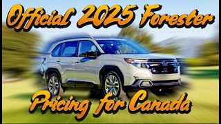 2025 Subaru Forester Pricing for Canada [upl. by Nedlog]