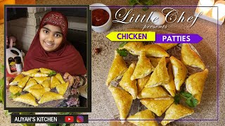 Little Chef made homemade CHICKEN PATTIES Ramadan Special  with BLOOPERS  Aliyahs Kitchen [upl. by Yruam]