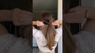 Easy Twisted Ponytail hairstyle hairstyle youtubeshorts viralvideo hair [upl. by Eseenaj2]