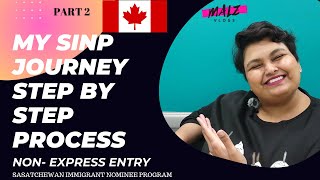 NON EXPRESS ENTRY PNP  STEP BY STEP PROCESS  SINP STUDENT STREAM  HOW TO APPLY PART 2 [upl. by Chrissie]