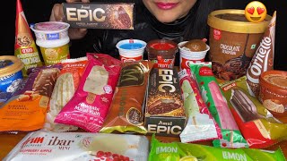 ASMR EATING ICECREAM🥶🍦MAGNUM ALMONDAMUL EPICKWALITY WALLSCHOCO BAR FOOD EATING [upl. by Essila615]