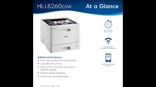 Brother HL L8260CDW Color Laser Printer Review [upl. by Ynnavoeg]