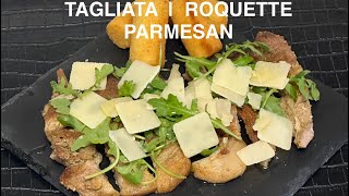 TAGLIATA de Porc  Roquette  Parmesan cuisine italy cooking bonappétit [upl. by Ainuj497]