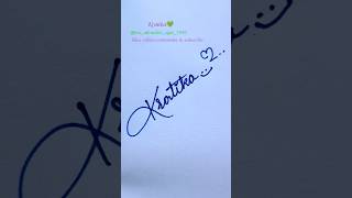 Kratika💜💙 beautiful signature 💙💜shorts signature trending handwriting Msattractivesign1996 [upl. by Etteuqram859]