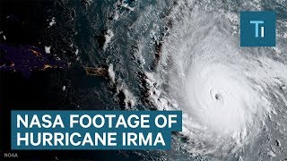 NASA footage shows a potentially catastrophic Hurricane Irma [upl. by Pigeon]