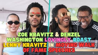 Zoe Kravitz amp Denzel Washington Lovingly Roast Lenny Kravitz In Moving Walk Of Fame Speeches [upl. by Snilloc]