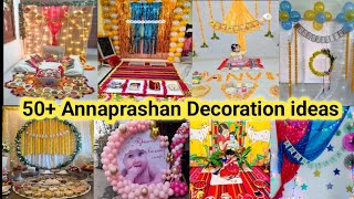 Indian Style Annaprashan Decoration ideas at Home  Baby Weaning Ceremony Decoration ideas [upl. by Akenit629]