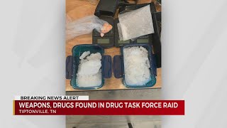 Weapons drugs found in drug task force raid in Tiptonville TN [upl. by Aiki]