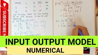 INPUT OUTPUT MODEL Numerical LEONTIF GATEEconomics NETEconomics JRF KU [upl. by Hcurab]