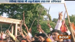 VHP and Bajrang Dal Workers Organise Shobha Yatra Without Police Permission in Nagpur [upl. by Asyal932]