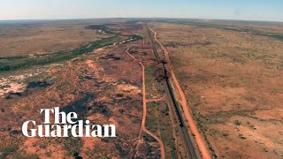 BHP train derailment footage shows twokilometre train crash in outback Australia [upl. by Aretha196]