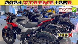 Finally 2024 Hero Xtreme 125R Top Model Vs Base Model 😱 😲  Best Kon ✔️  Easy Loan Details 🤯 [upl. by Acsicnarf513]